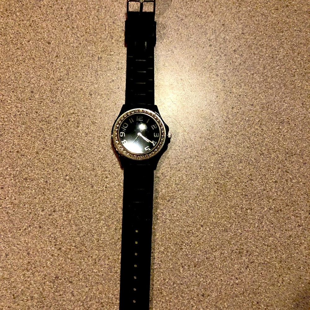 Japan MOVT Women’s Sport Black Band Watch Bling